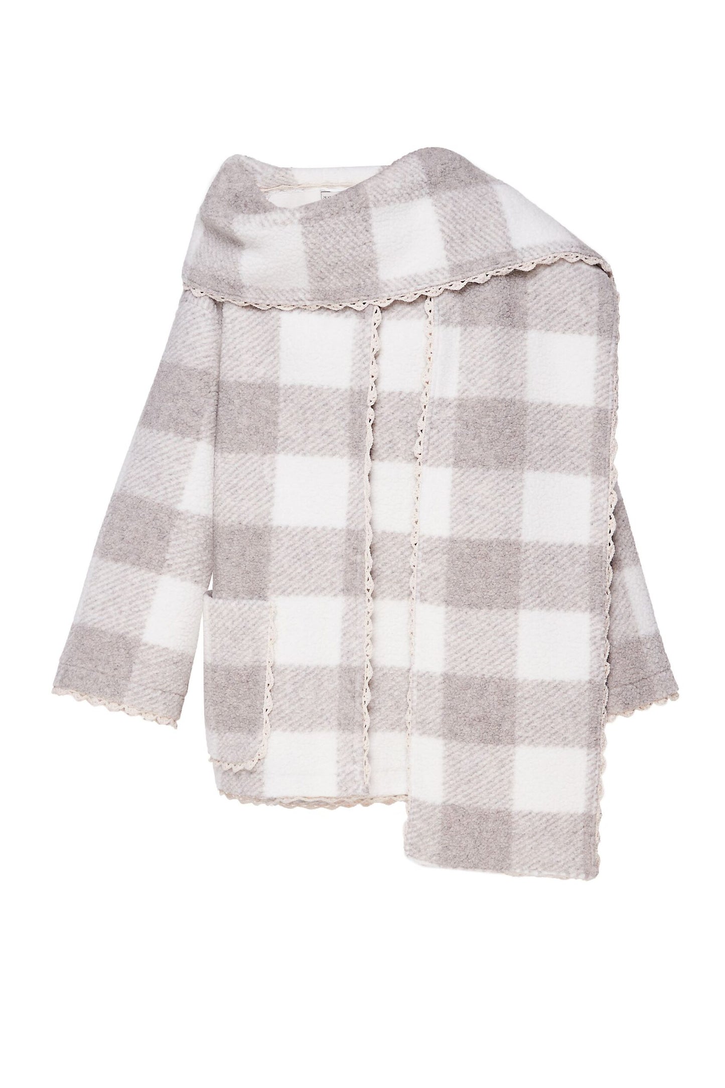 Coat in plaid print