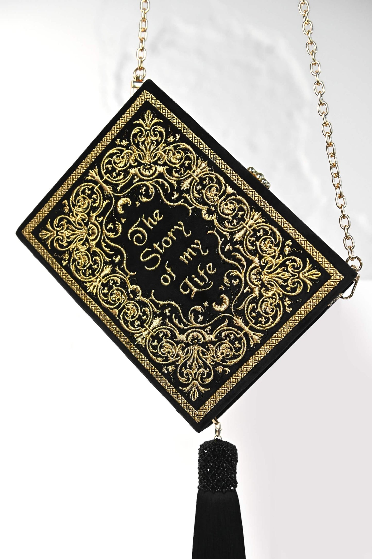 Embroidered clutch The story of my life