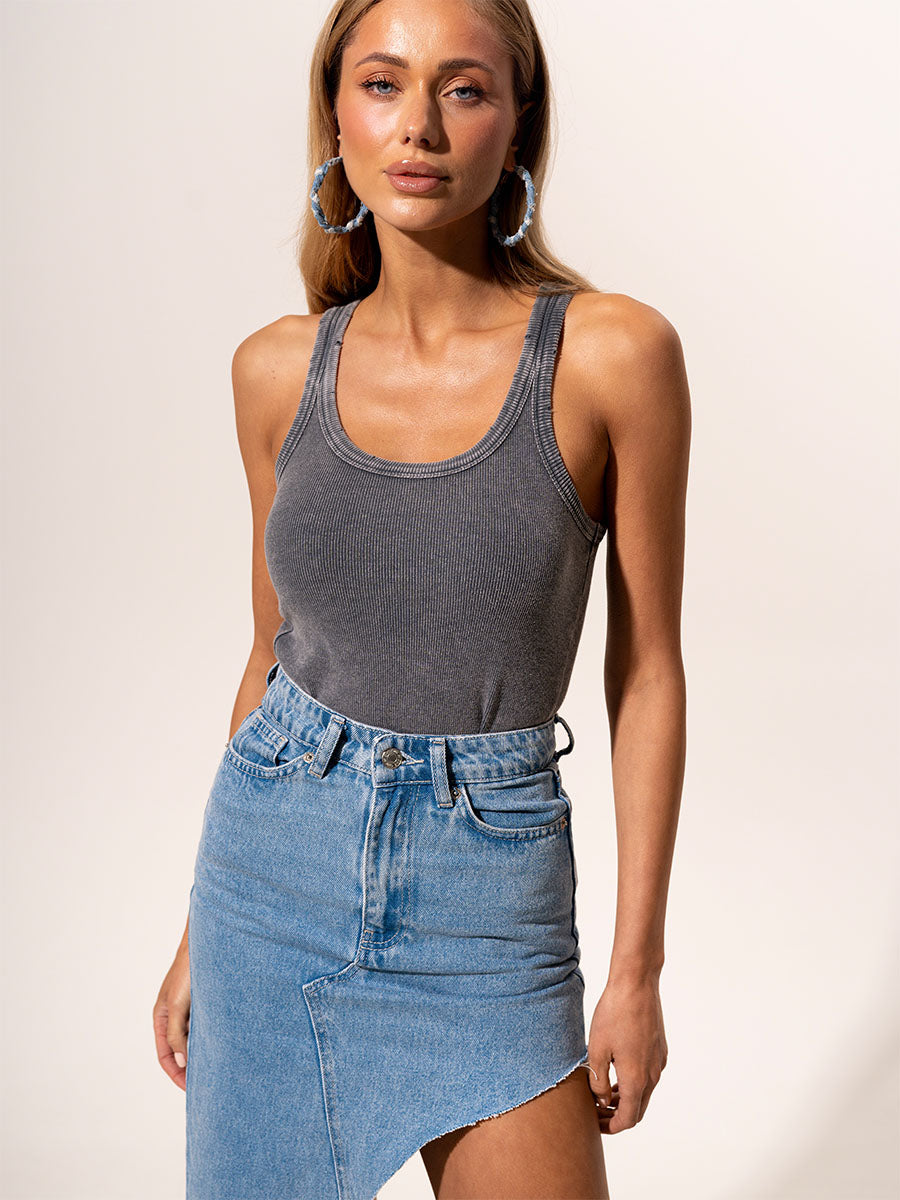 Gray color top