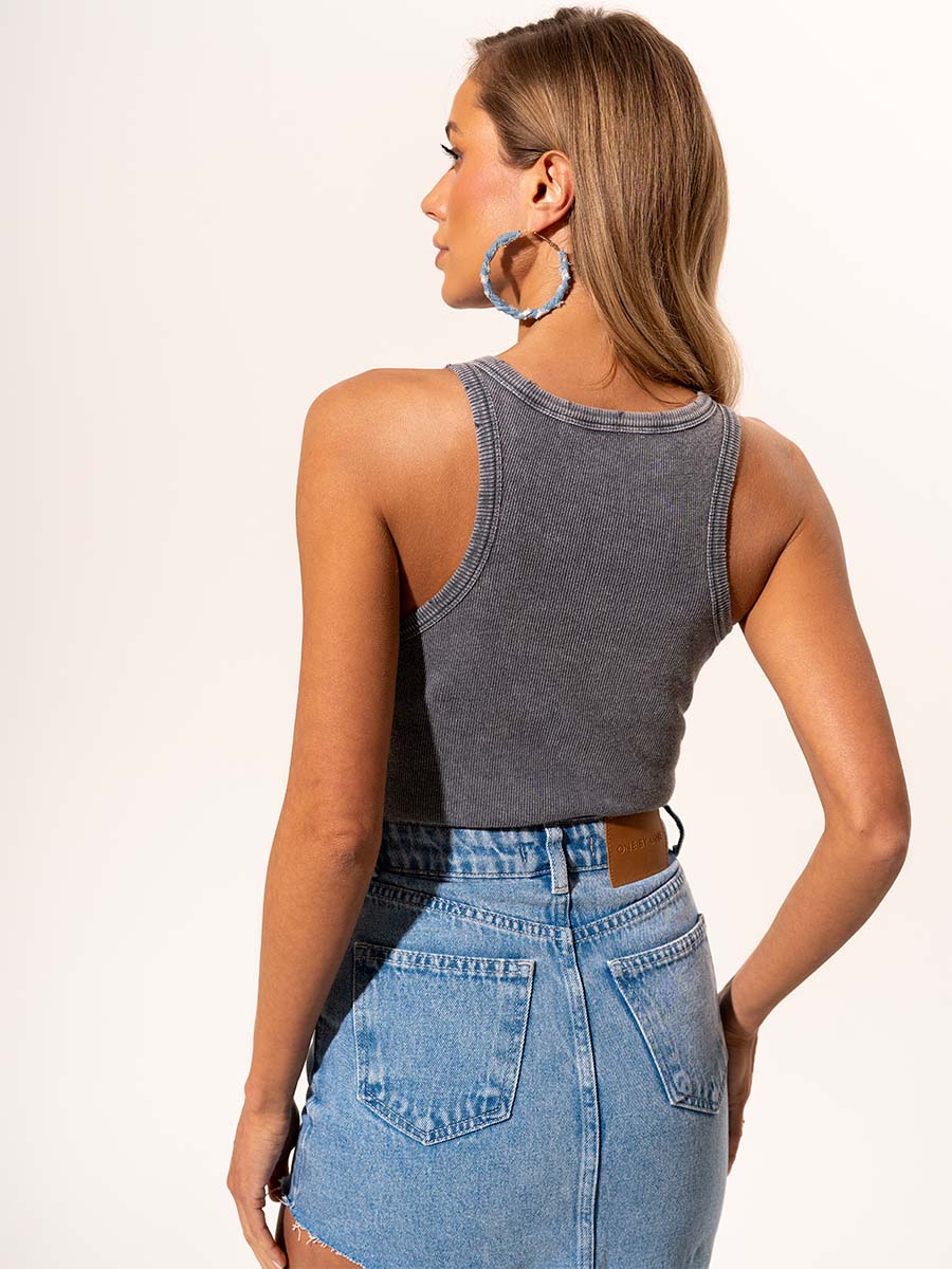 Gray color top