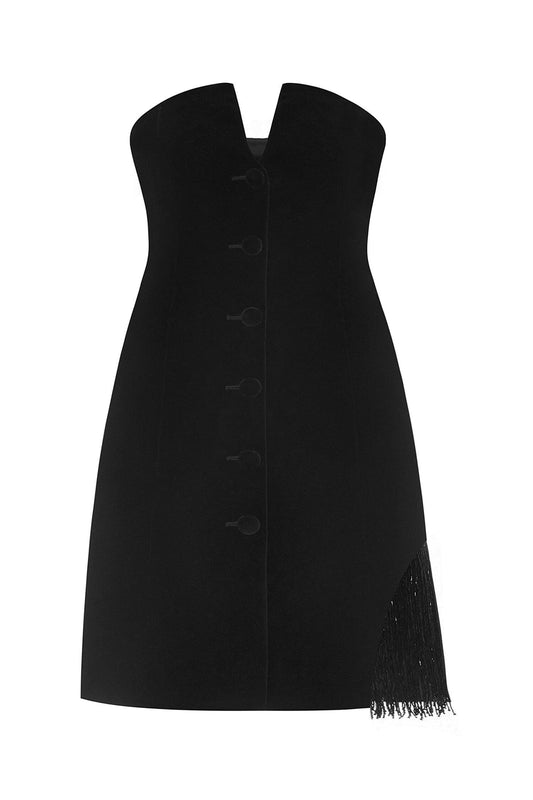 Corset mini dress with decor