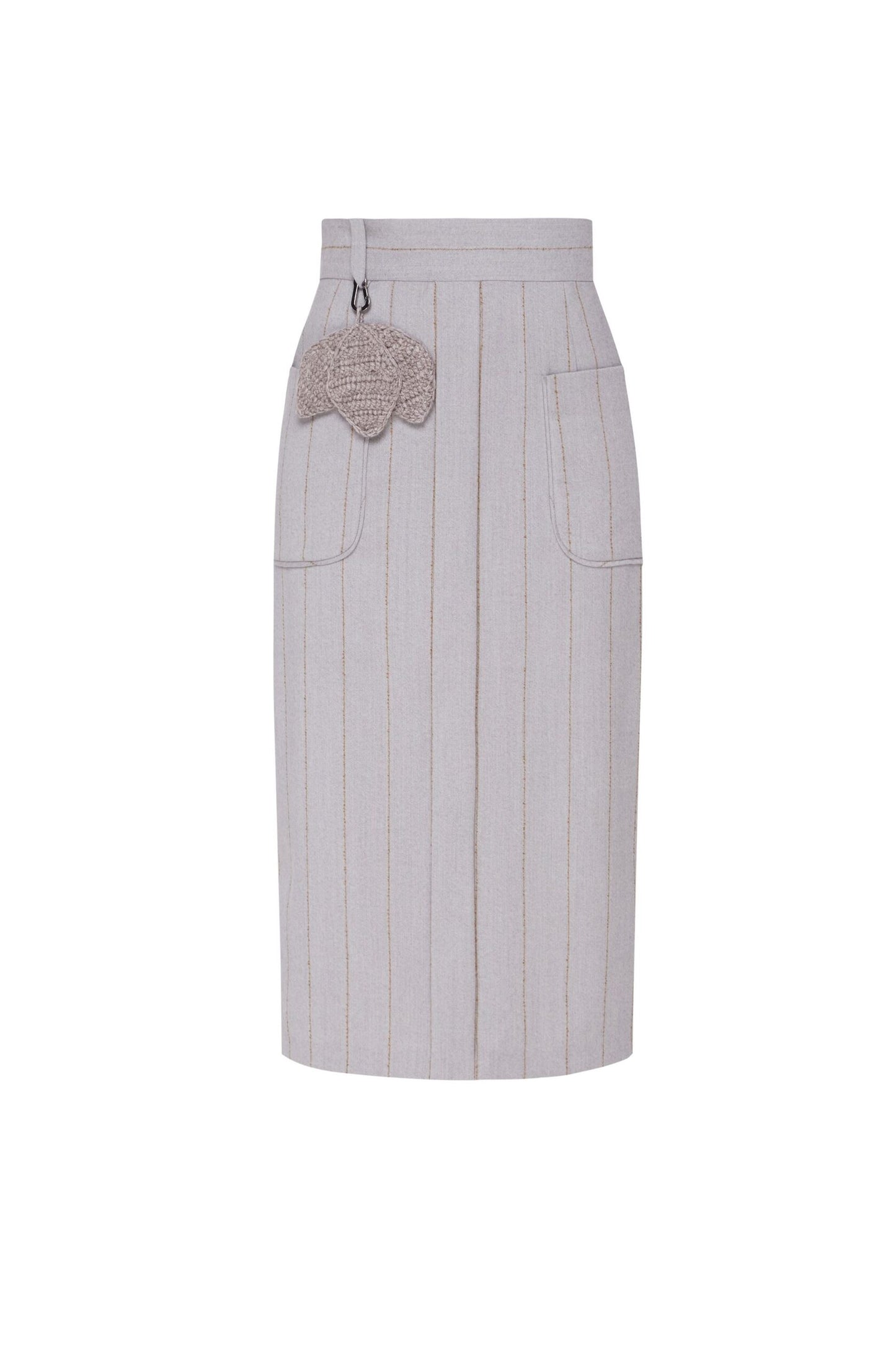 Midi skirt in striped print