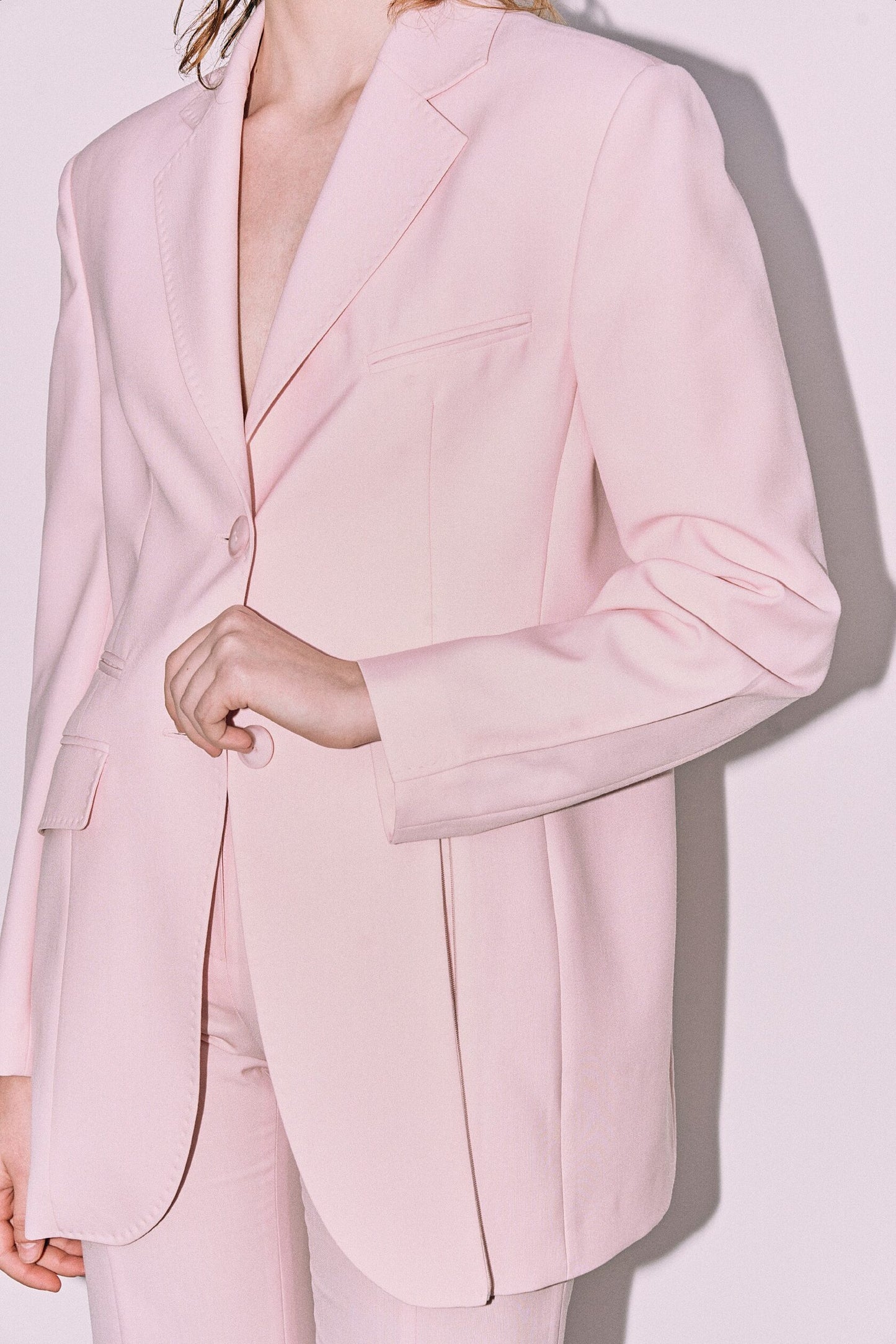 Tailored pink blazer