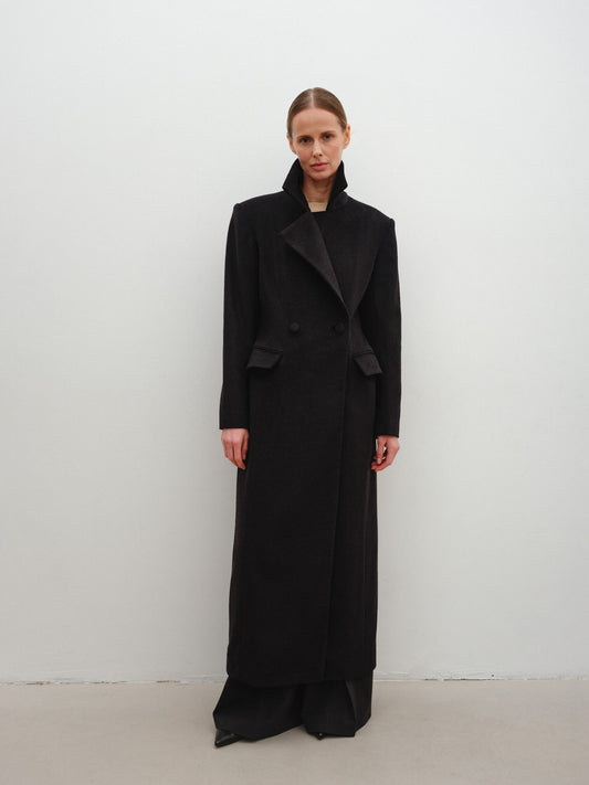 Classic tailored coat long