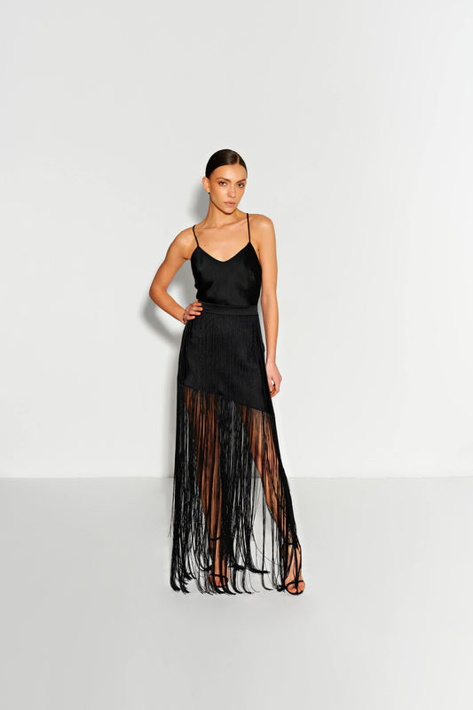 Dress with fringe