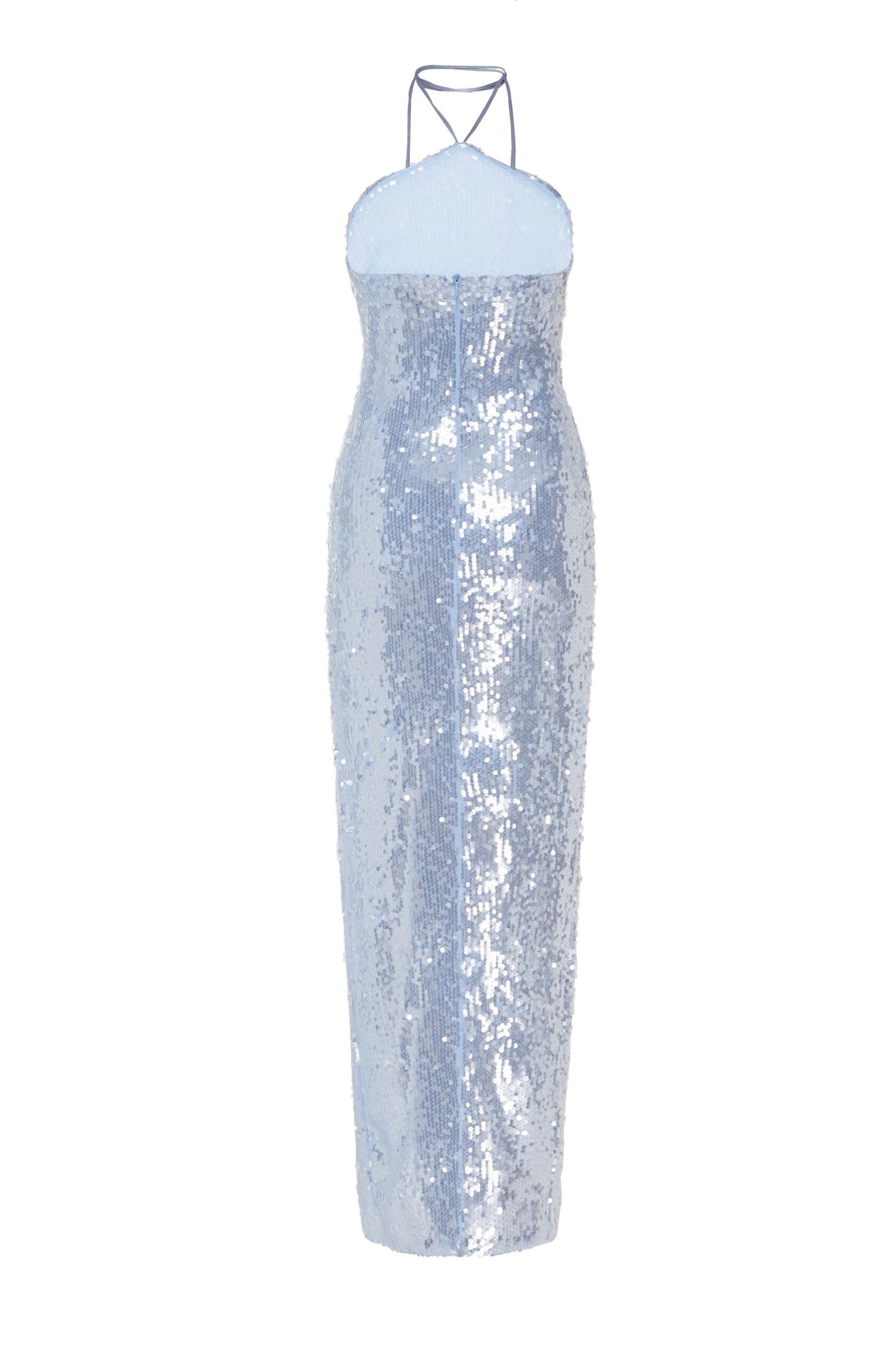Sequin maxi dress in light blue