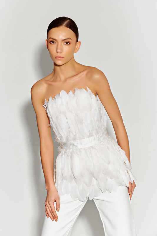 Goose feather corset