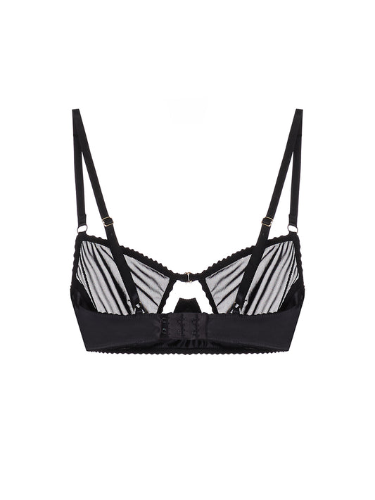 Black mesh bodice with cutout