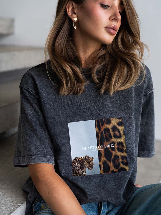 T-shirt in dark gray color