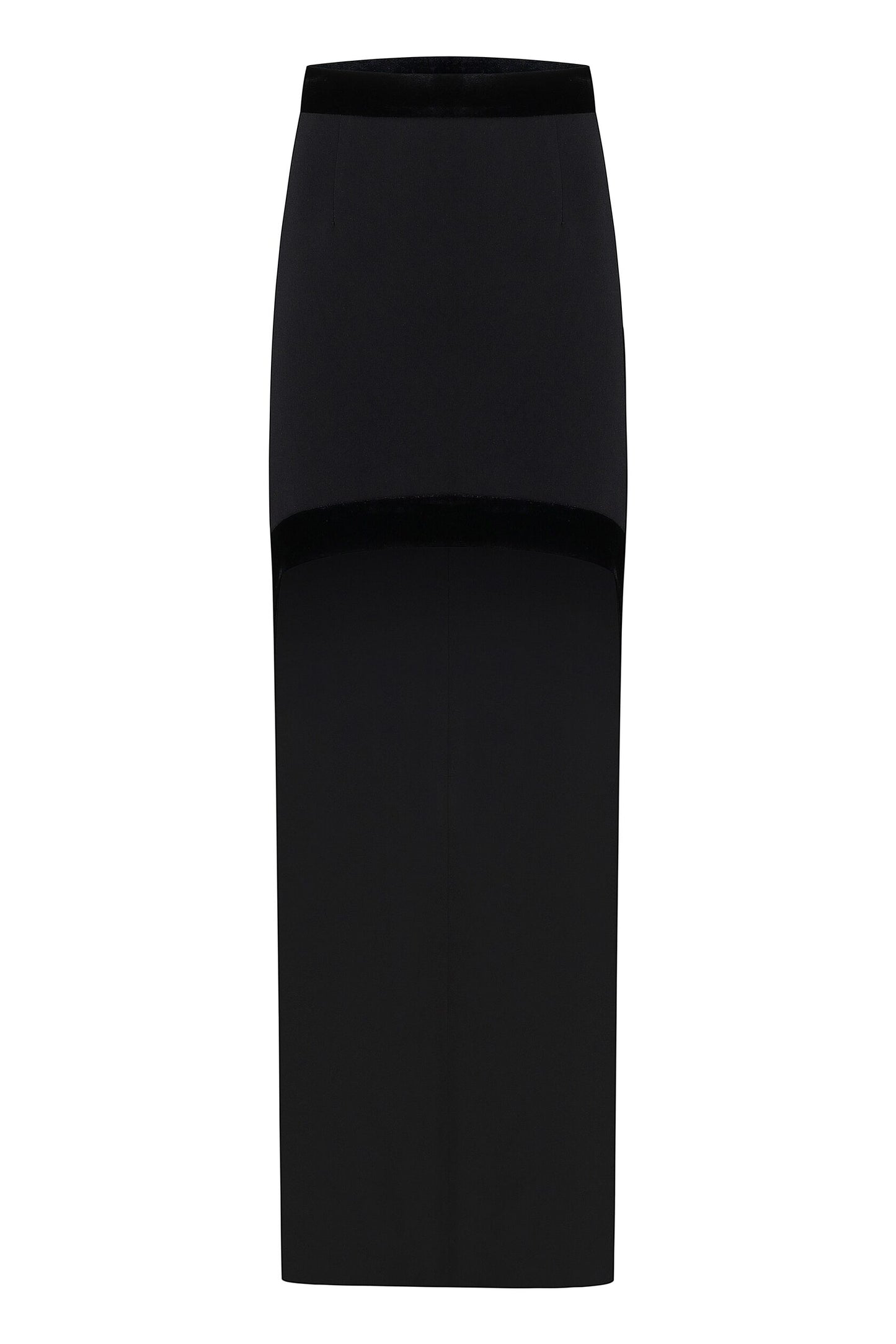 Mini skirt with train