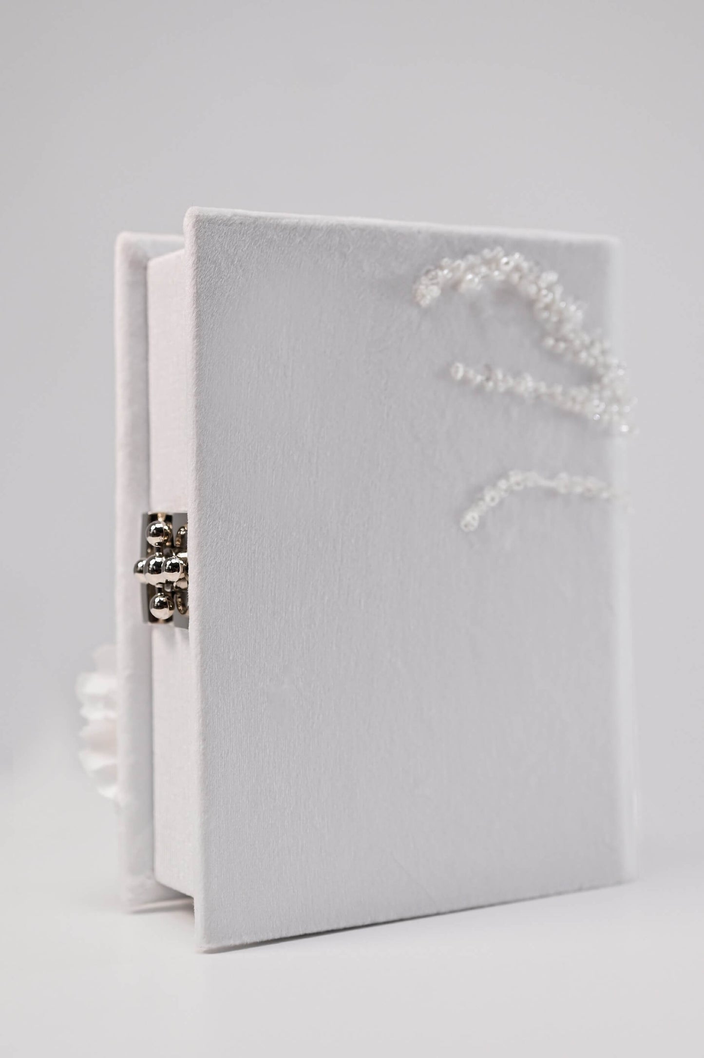 Embroidered wedding clutch