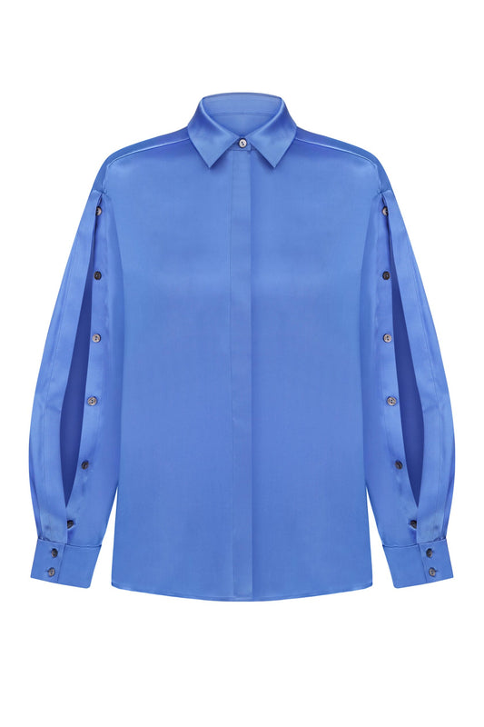 Slit sleeve blouse