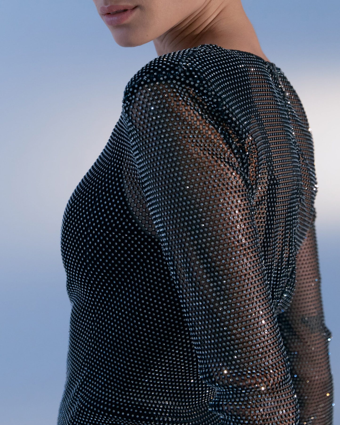 Crystal mesh dress