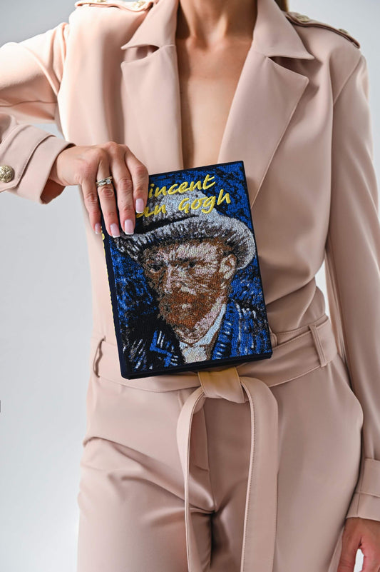 Embroidered clutch Van Gogh
