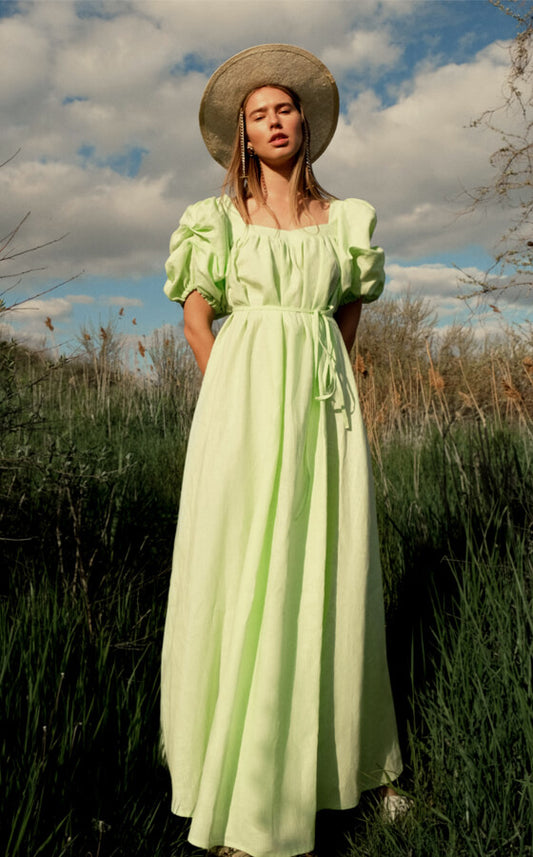 Linen maxi dress