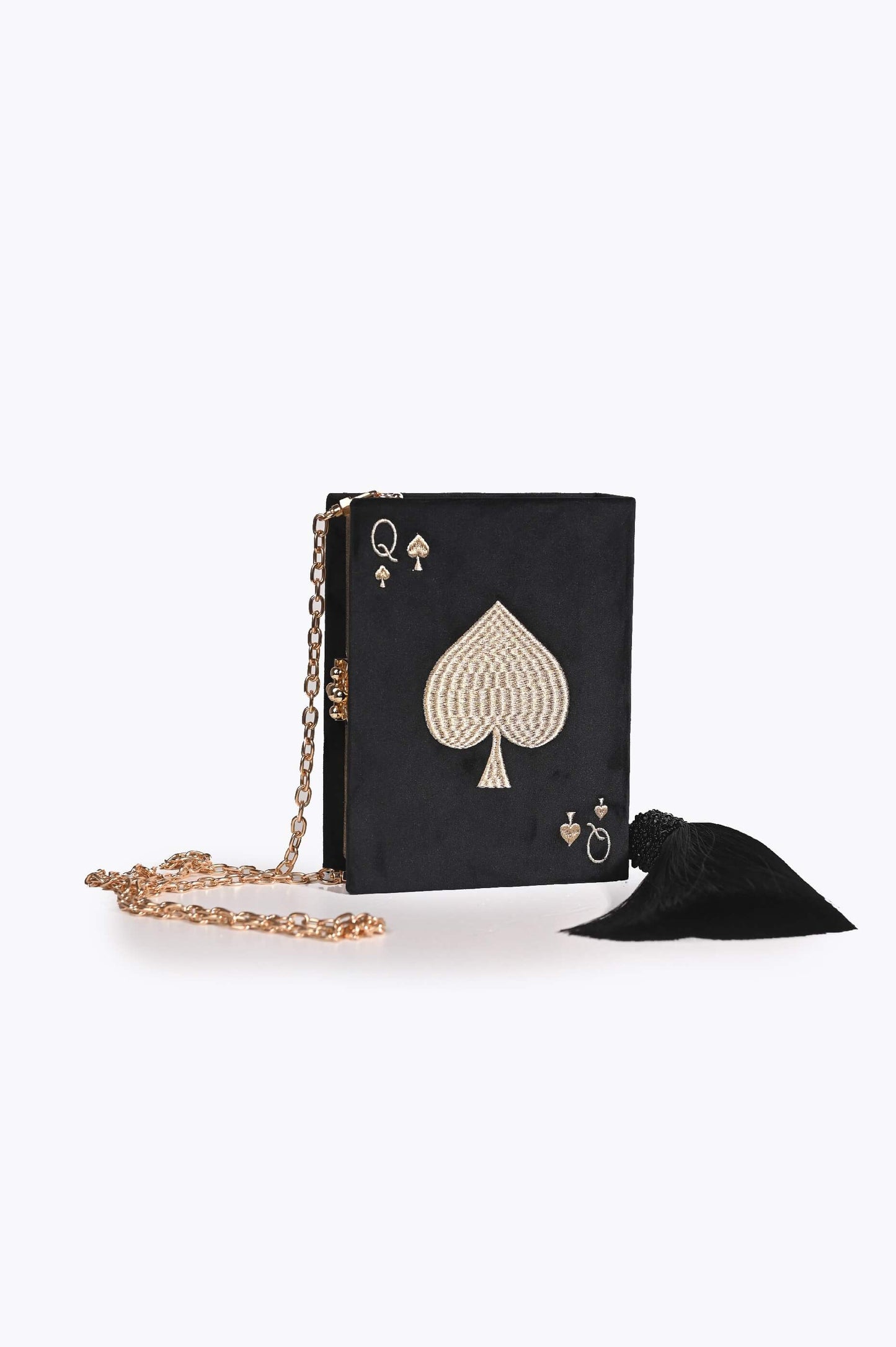 Embroidered clutch Heart