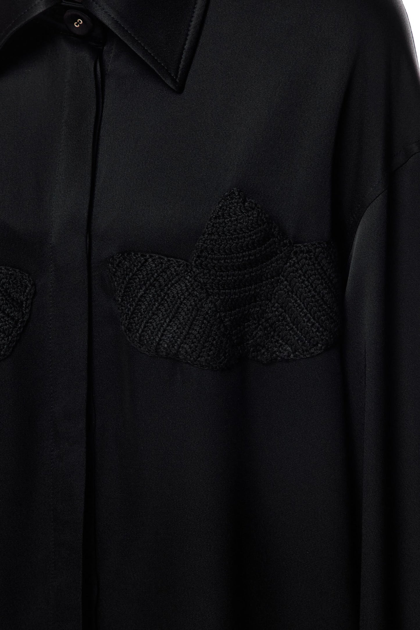 Macrame Shirt in Black
