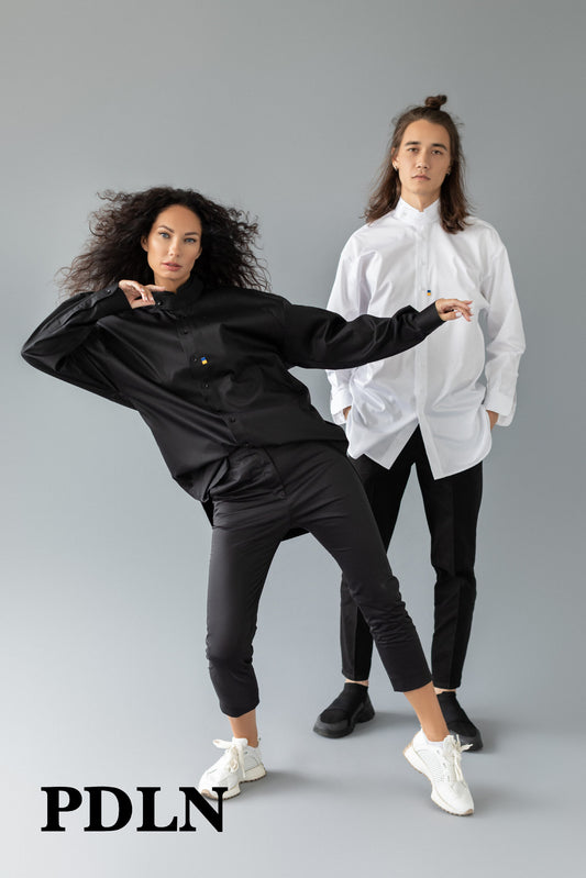 Unisex oversized cotton shirt