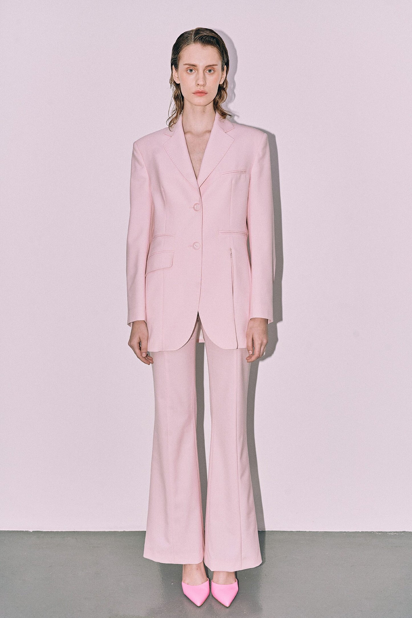 Tailored pink blazer