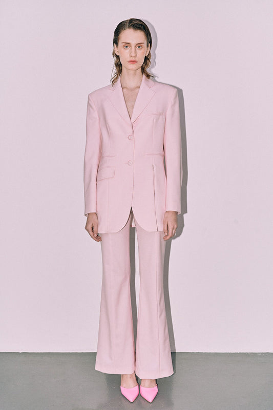 Tailored pink blazer