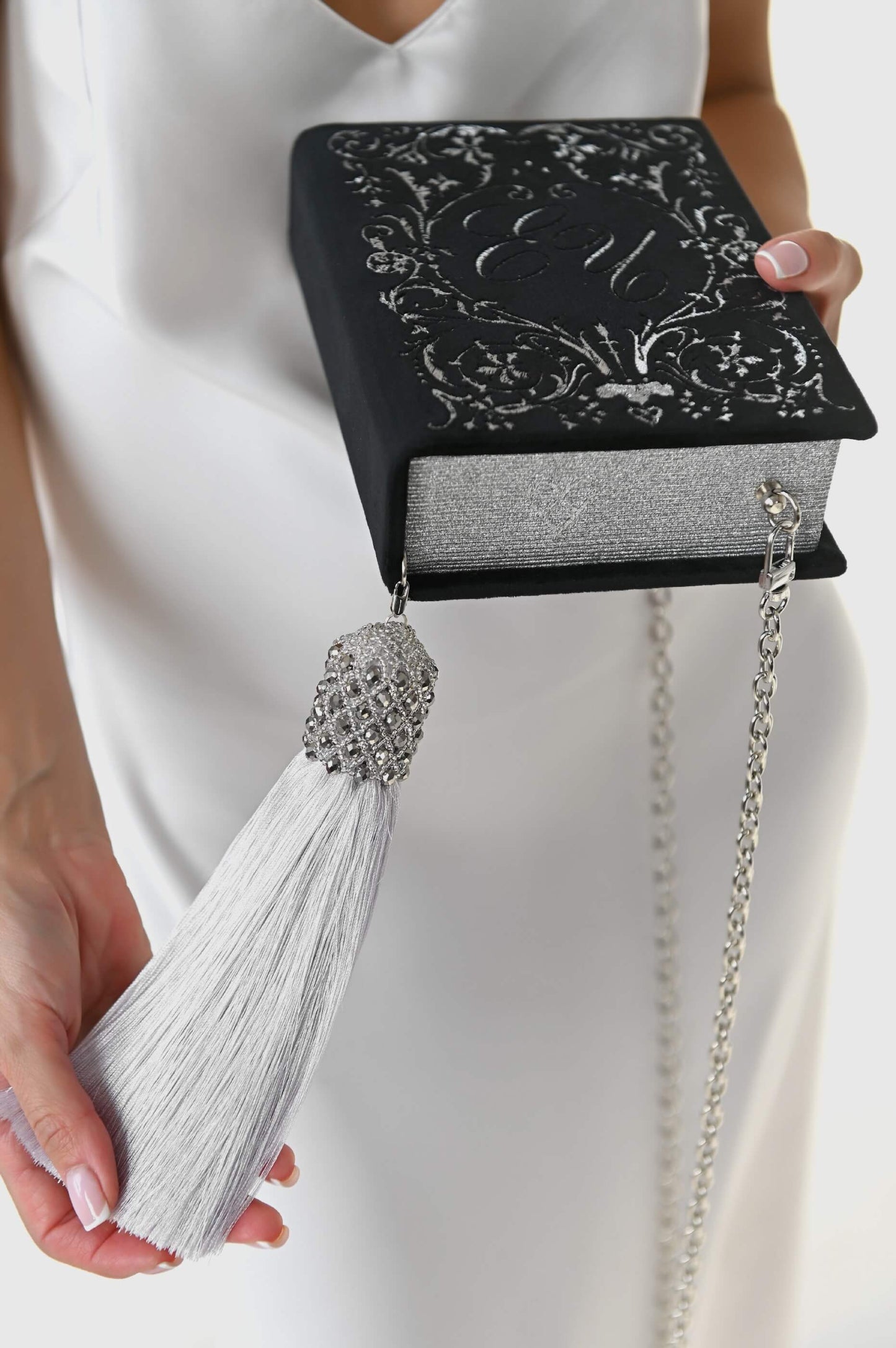 Embroidered clutch with your initials