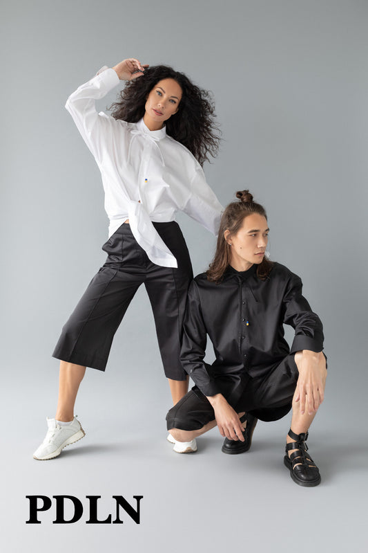 Unisex oversized cotton shirt