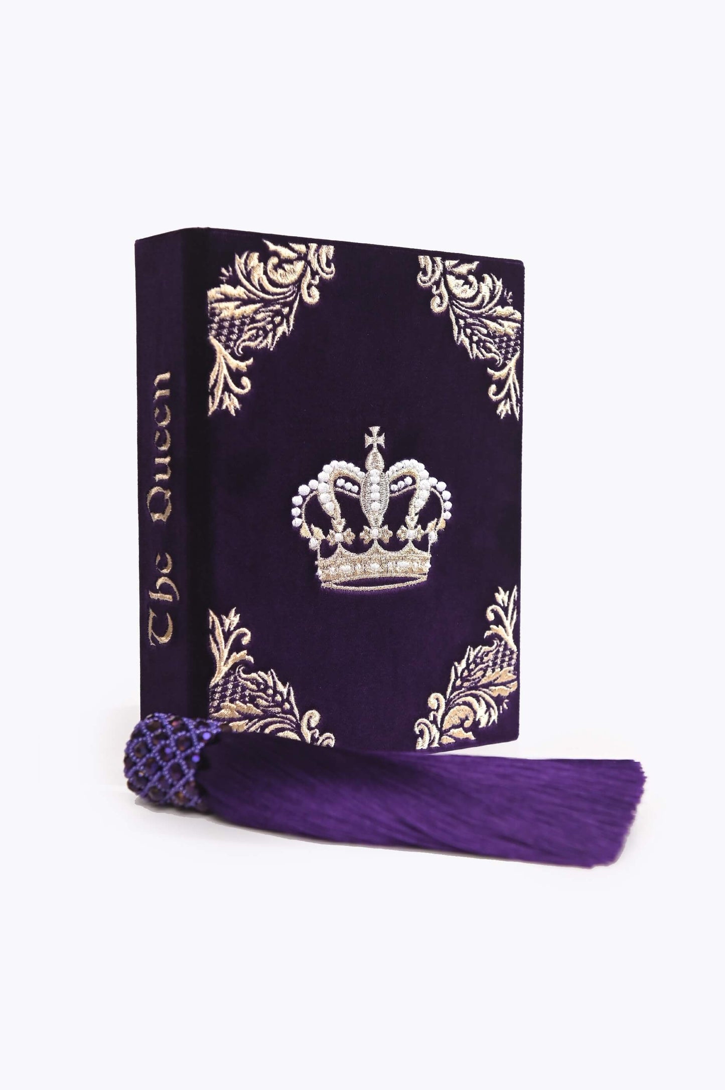 Embroidered clutch Crown