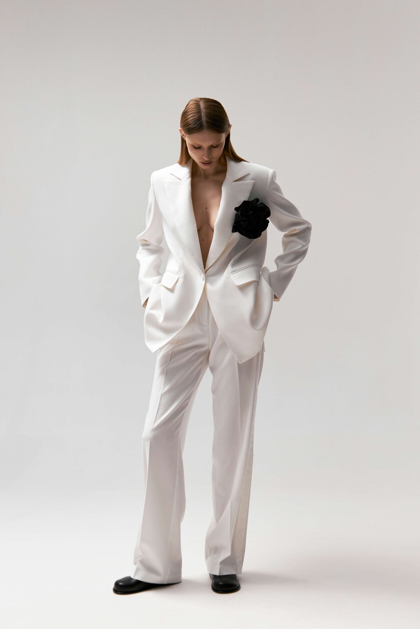 Suit pants with stripes