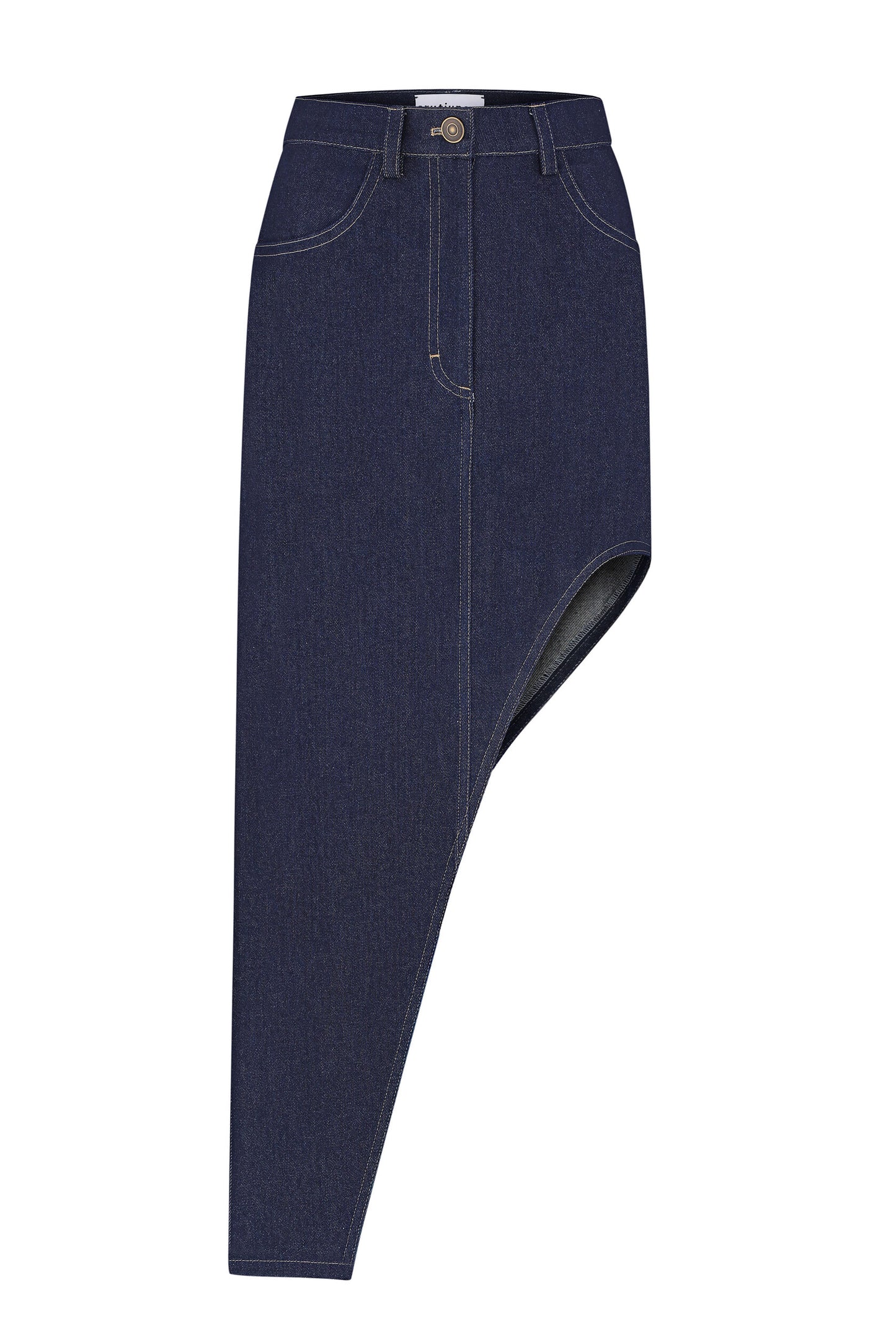 Front-slit midi skirt