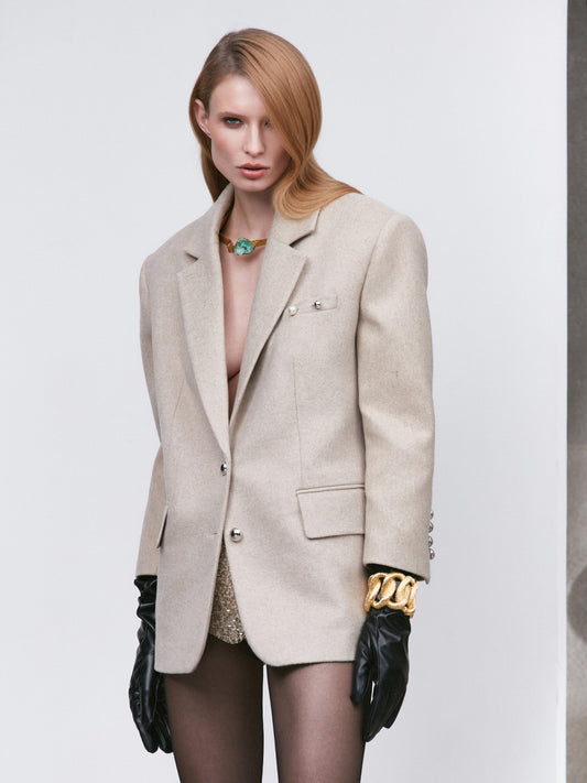 Double-breasted jacket Beige