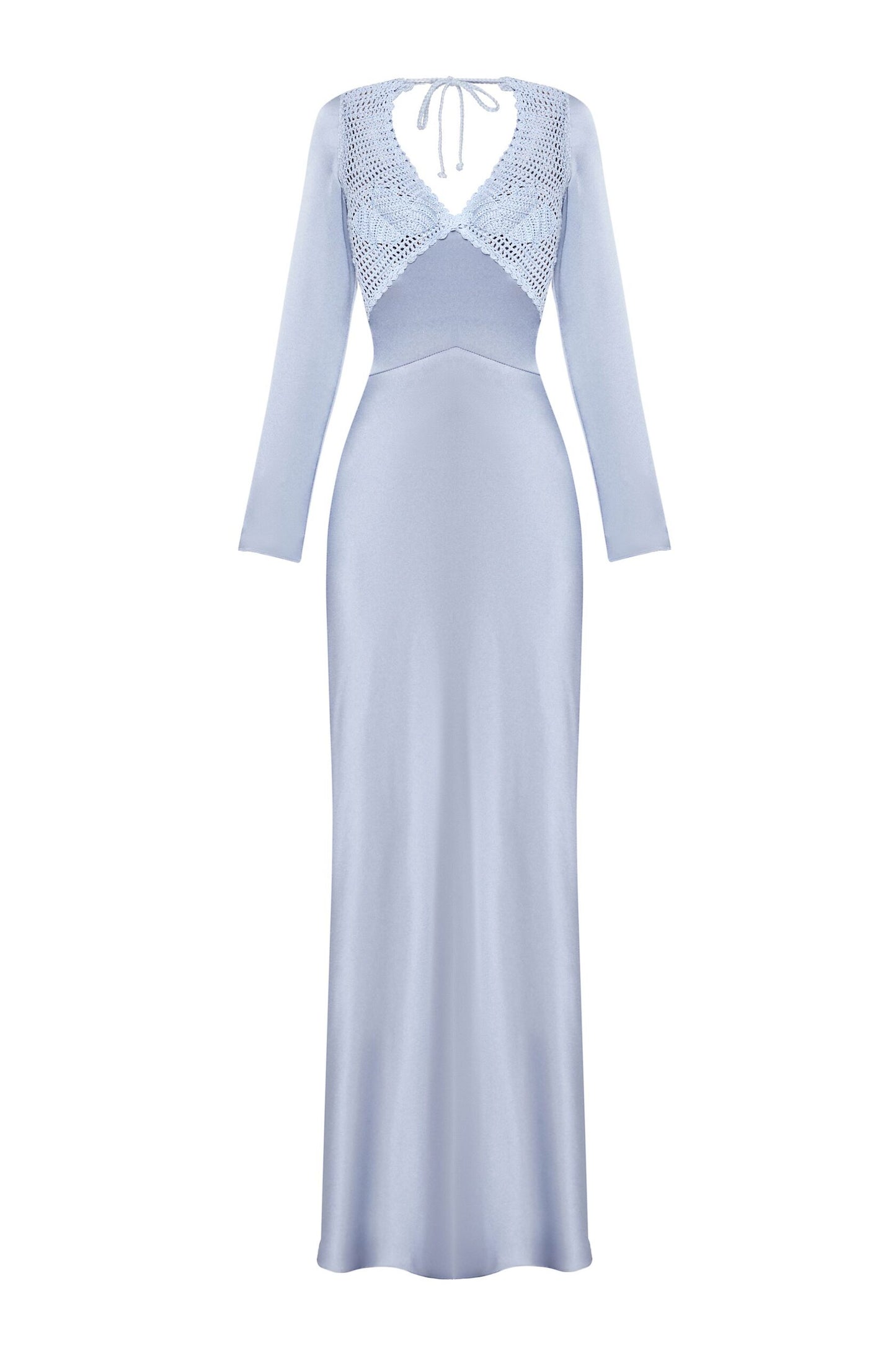 Maxi dress with knitted top