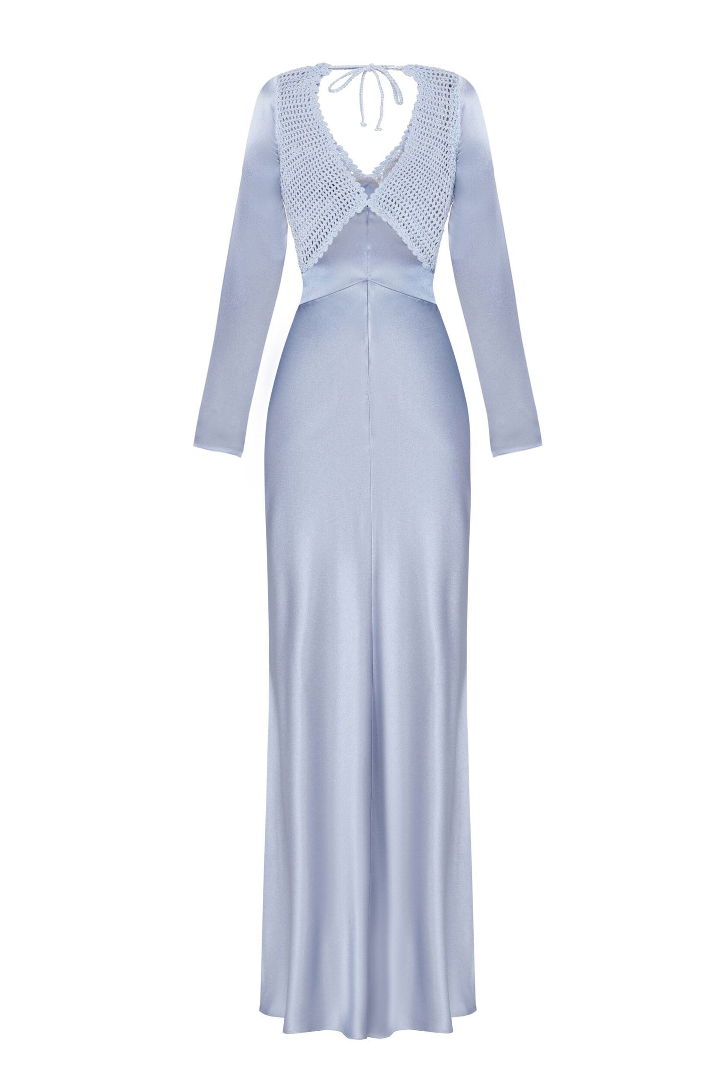 Maxi dress with knitted top