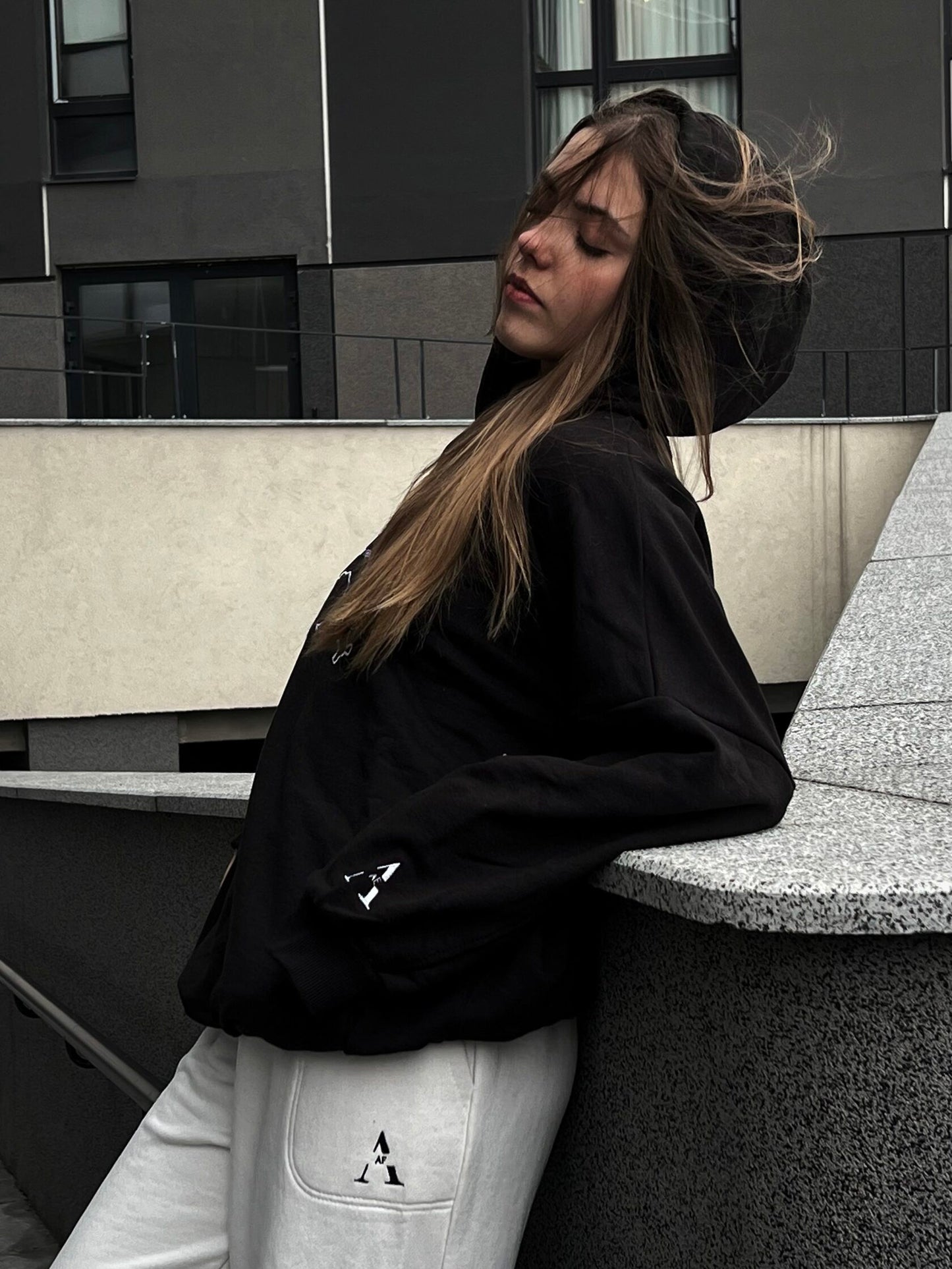 Hoodie with embroidery