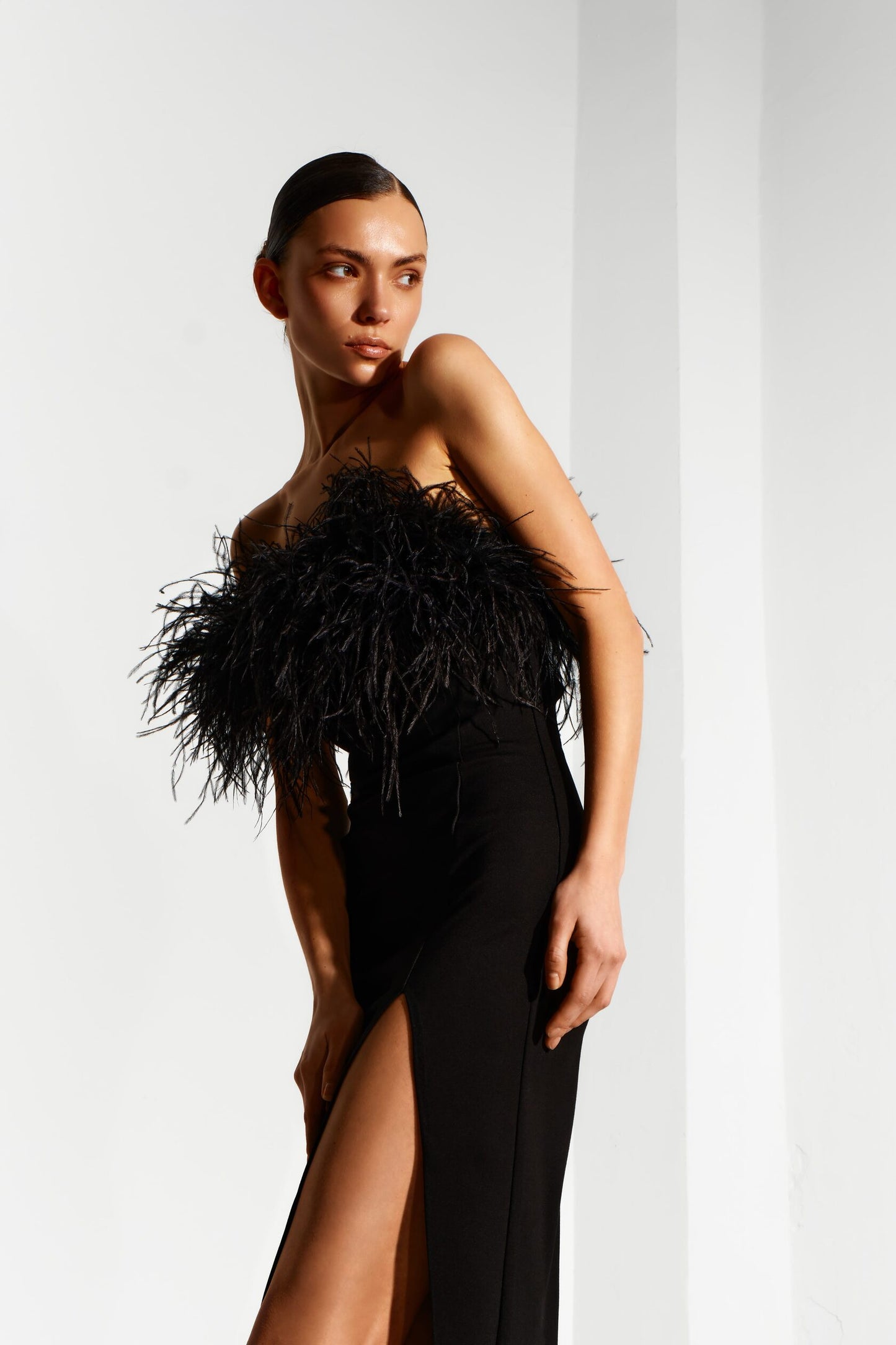 Ostrich feather dress