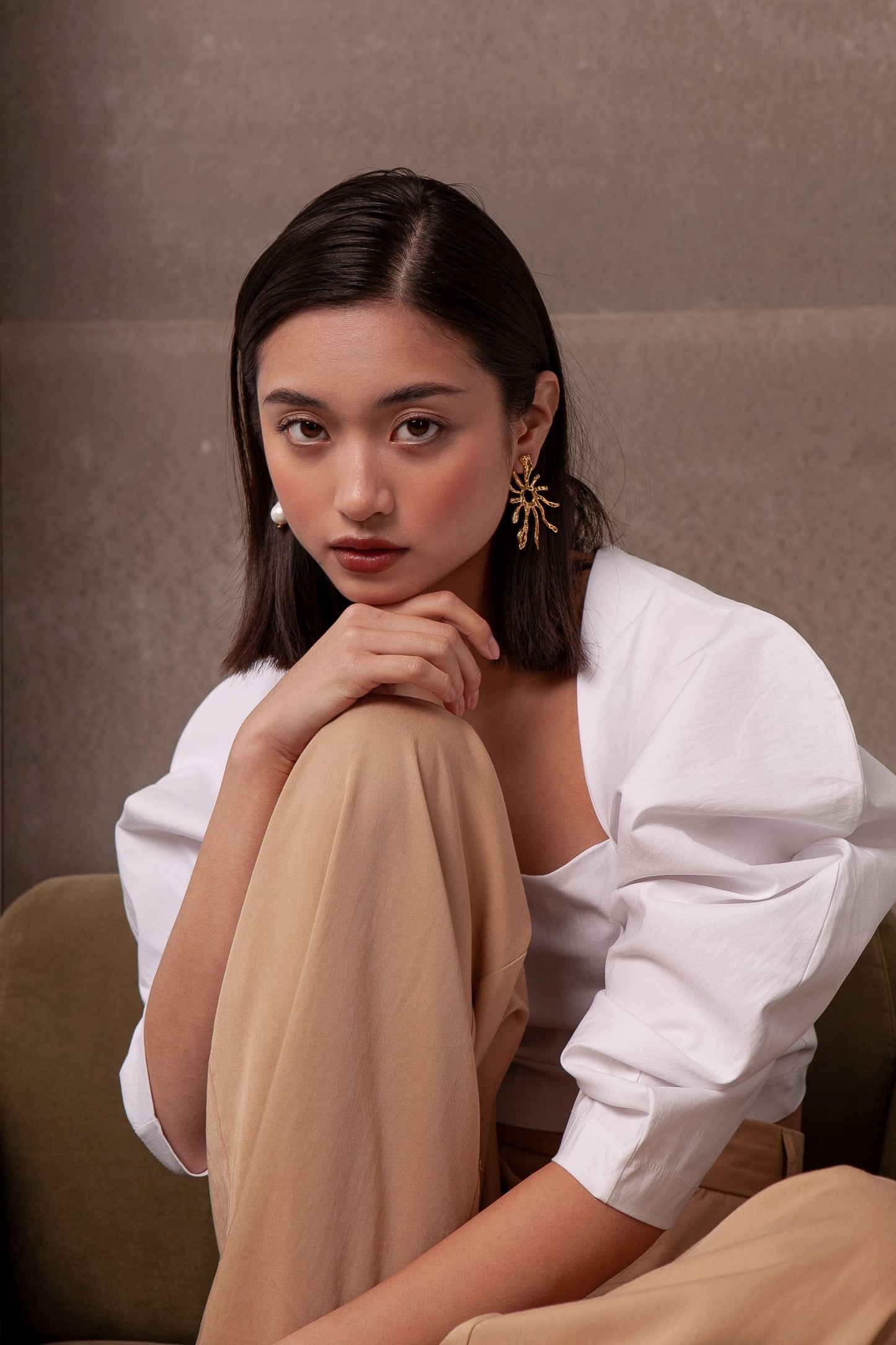 Earrings Plum