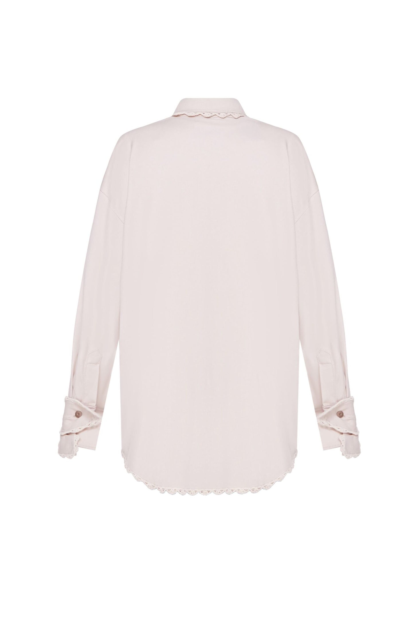 Macrame shirt in nude pink