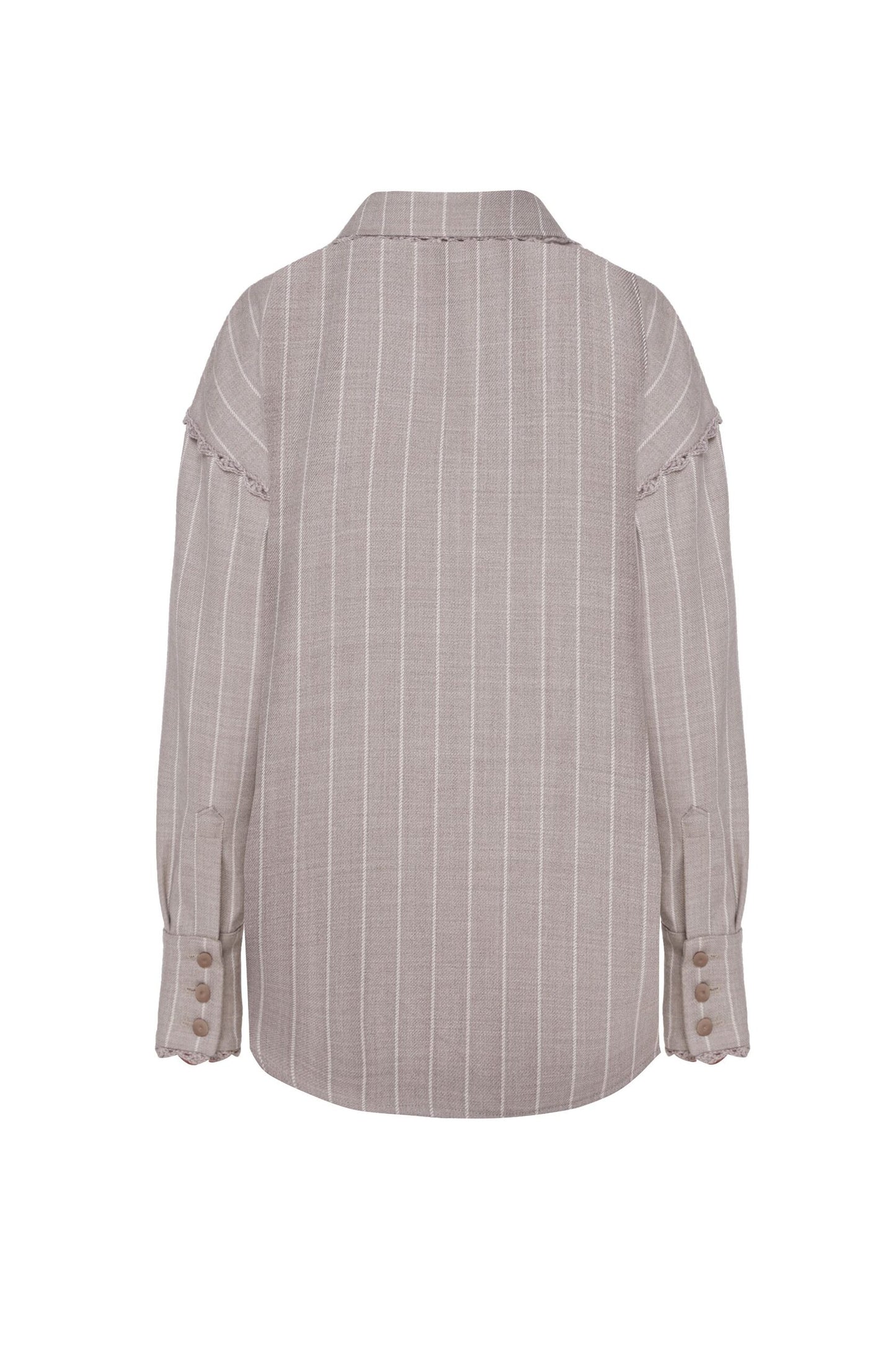 Macrame shirt in striped print