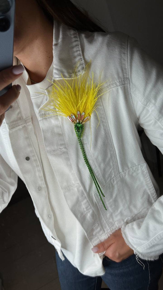 Dandelion brooch