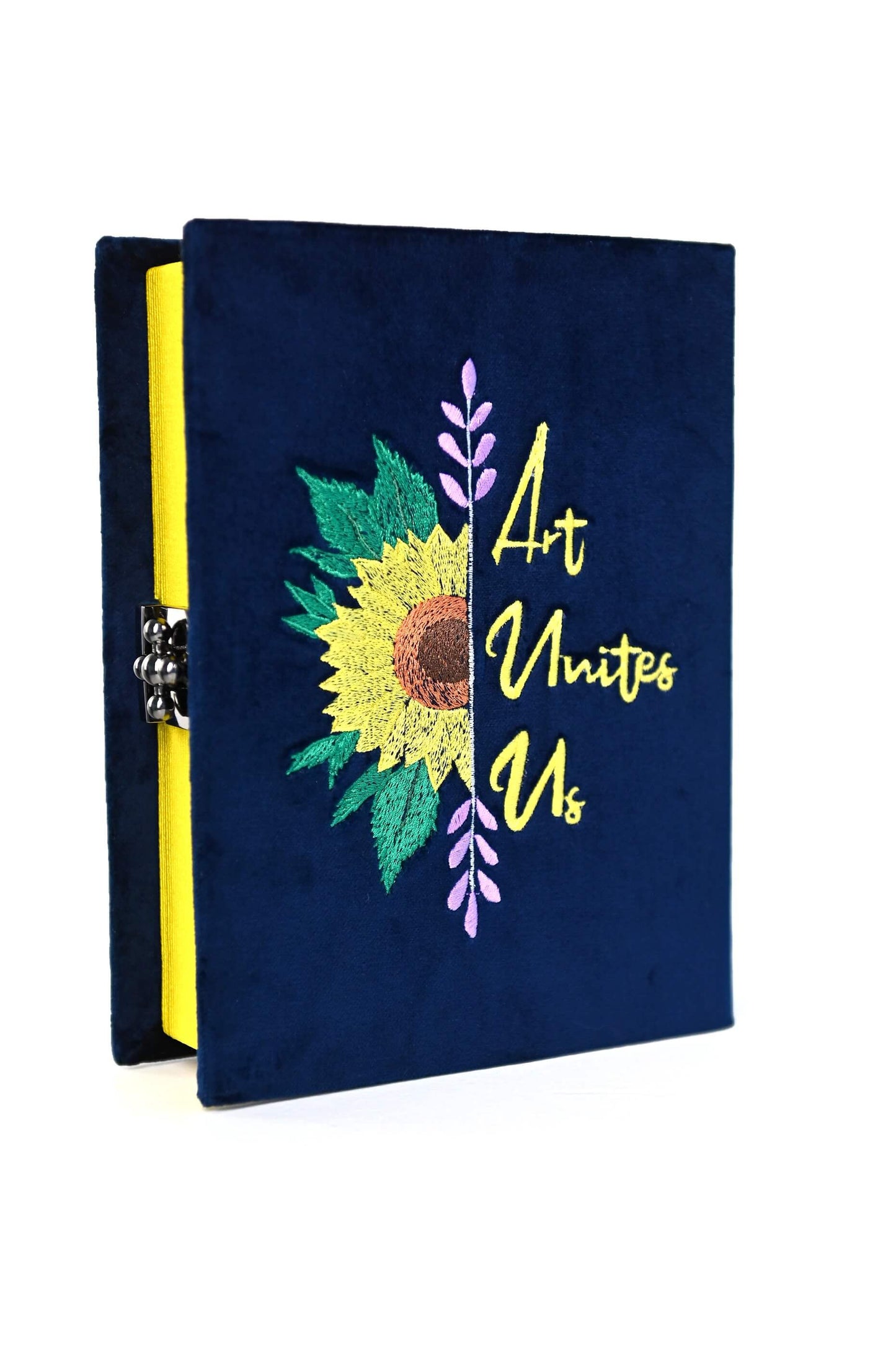 Embroidered clutch book 'Starry night'