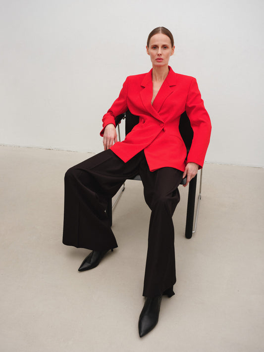 Blazer with fitted waist