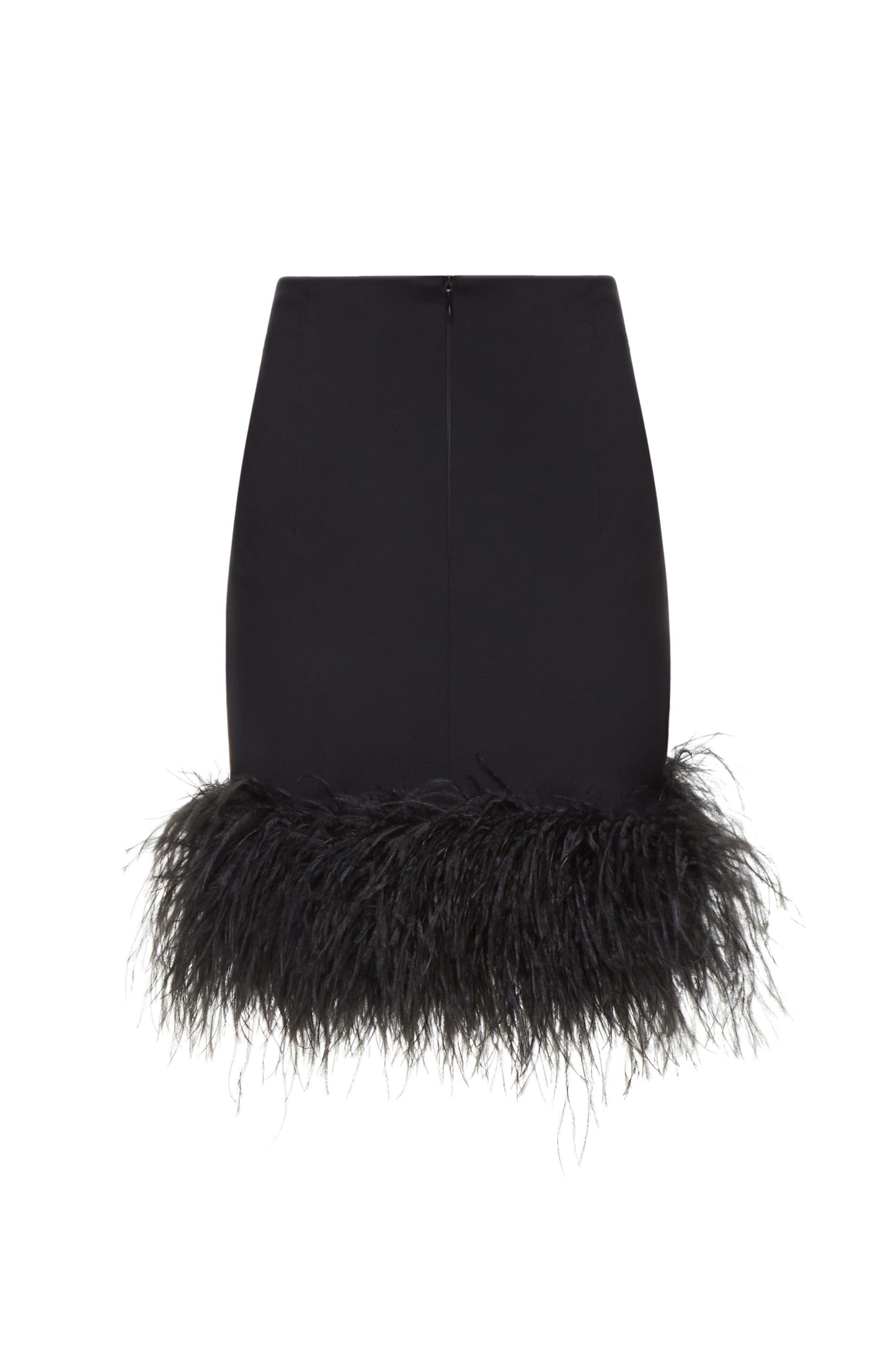 Mini skirt with feathers