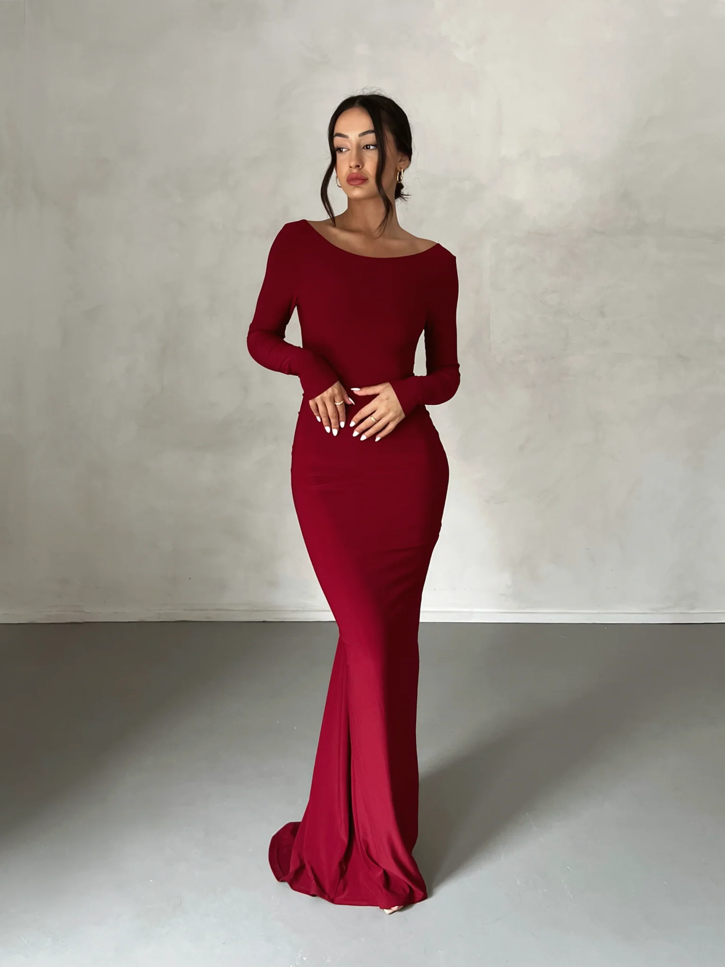 Open back maxi dress