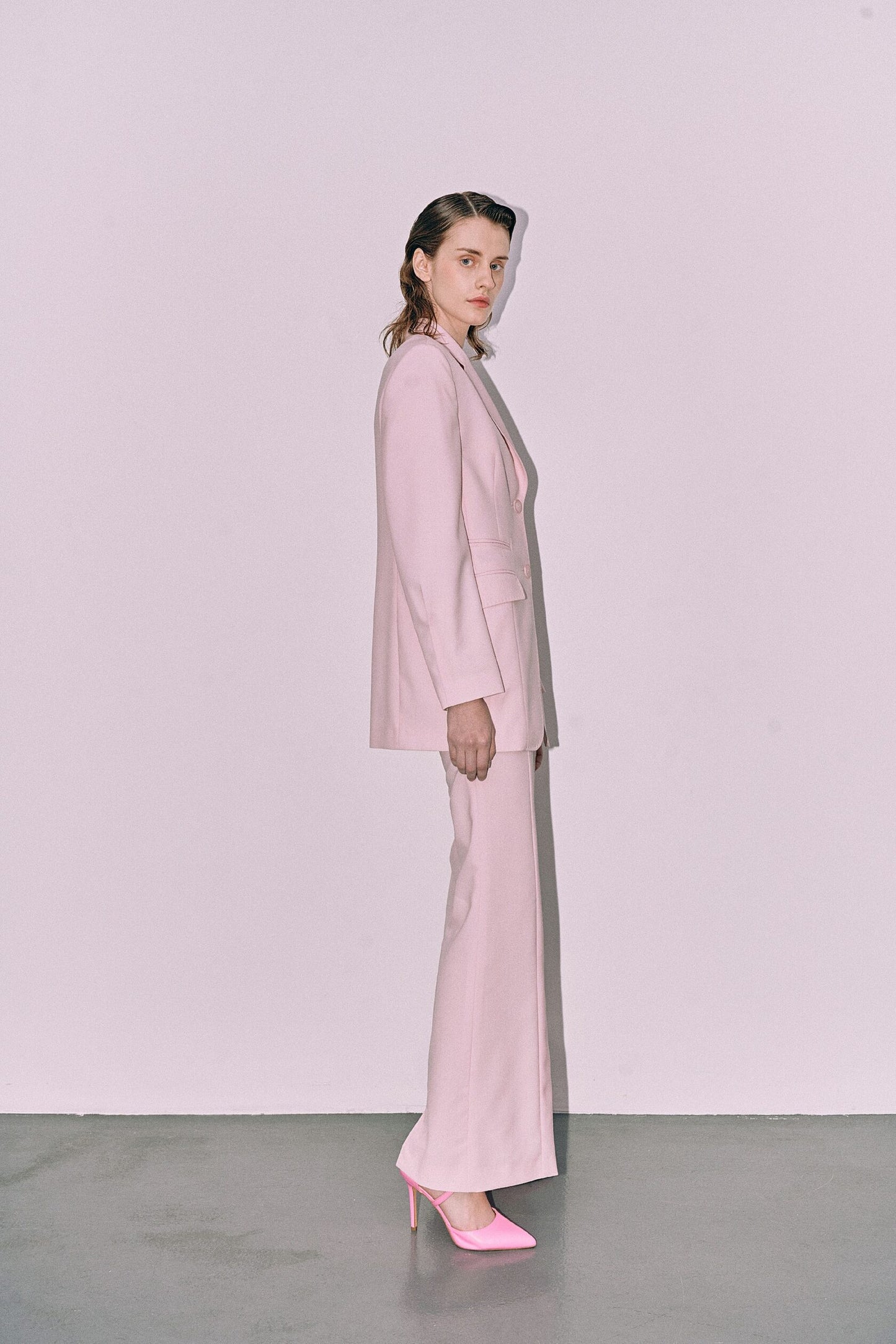 Tailored pink blazer