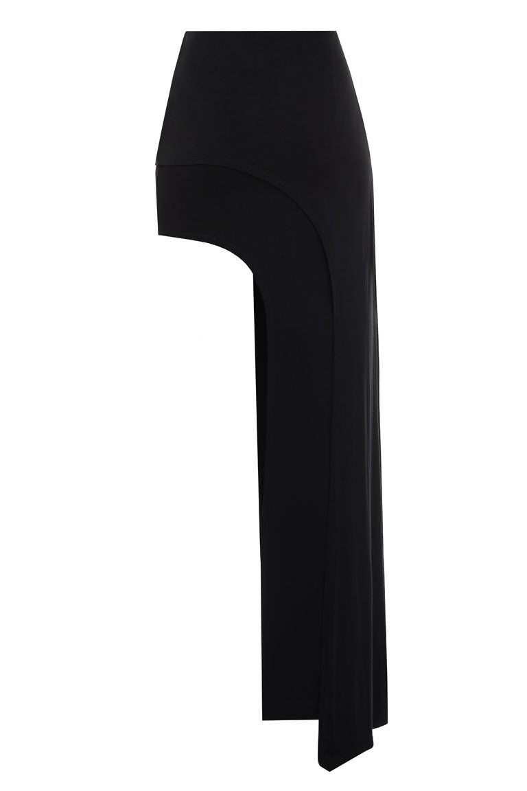 Black asymmetrical skirt