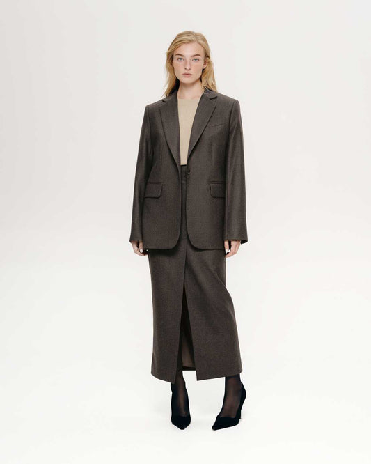Single-breatsed jacket Monreal Brown