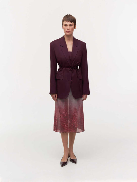 Oversize Bordo set with Alba skirt