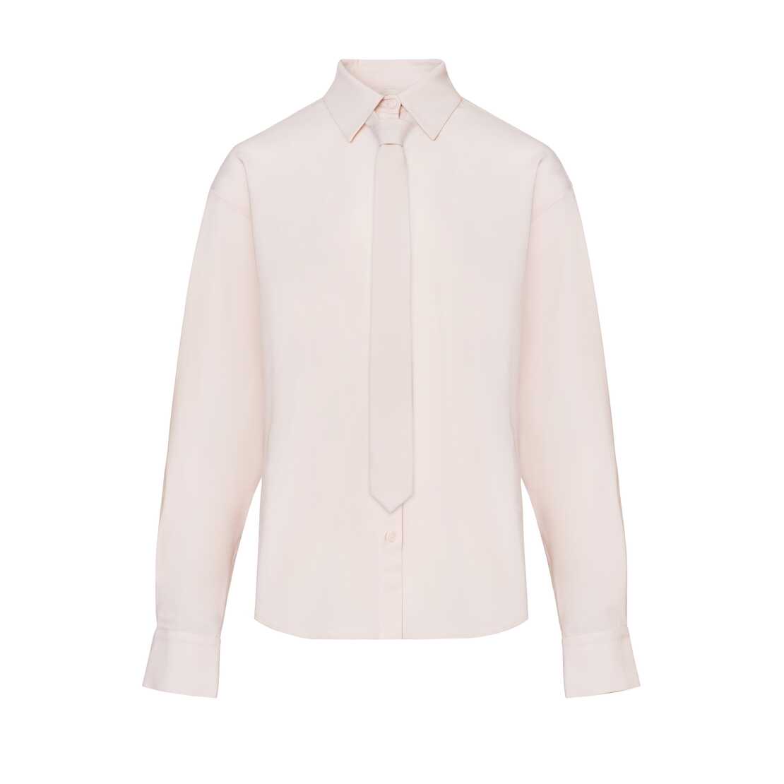 Oversized shirt Florence Beige-Cream with the tie