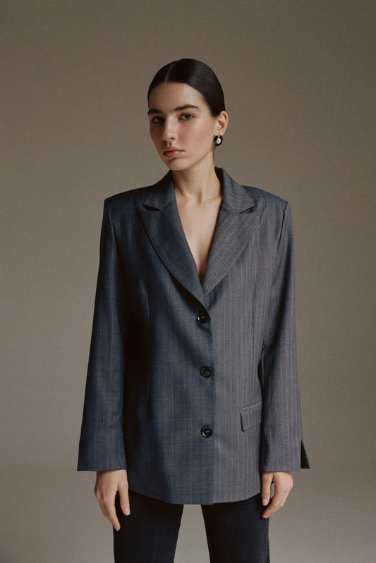 Ultimate Grey Crop Blazer