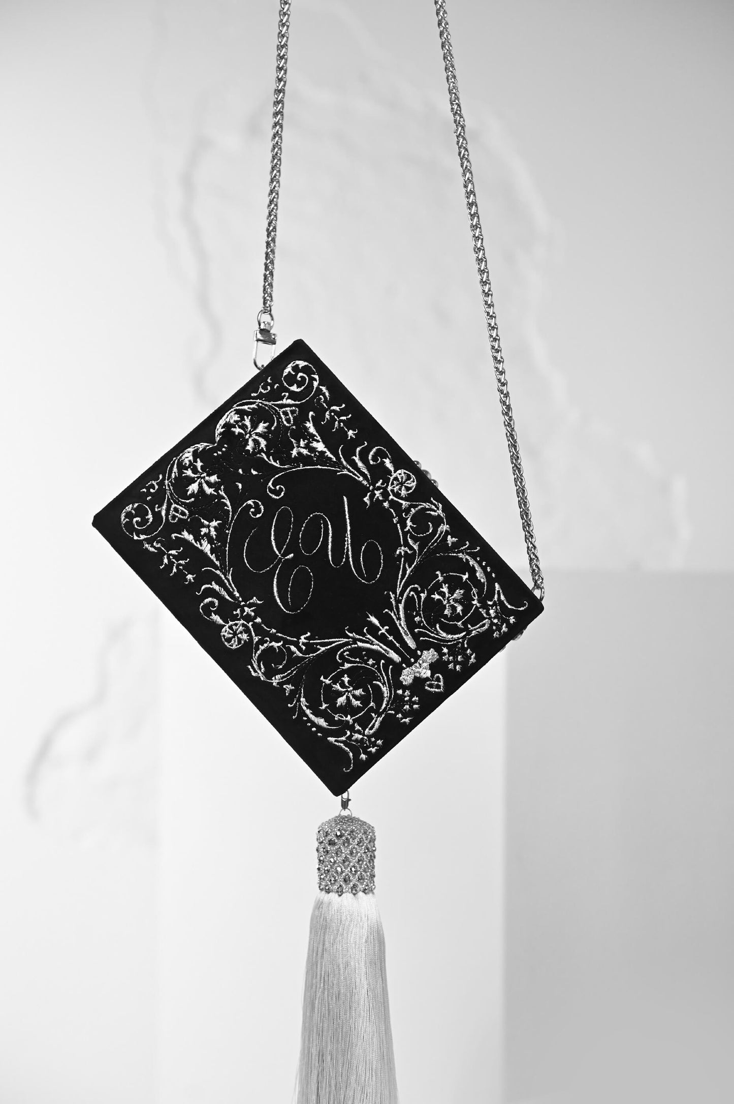 Embroidered clutch with your initials