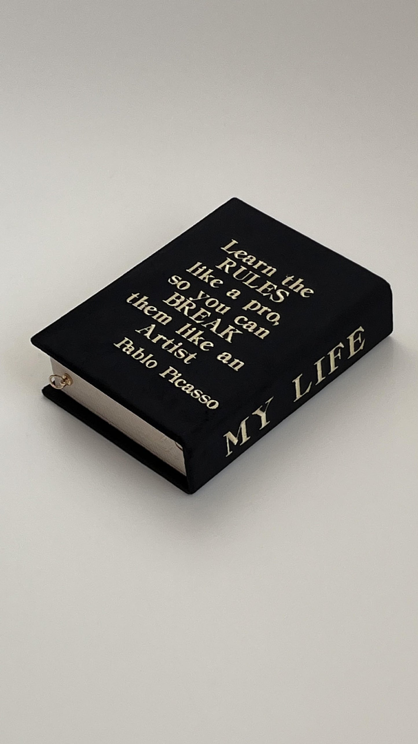 Embroidered clutch My life - my rules